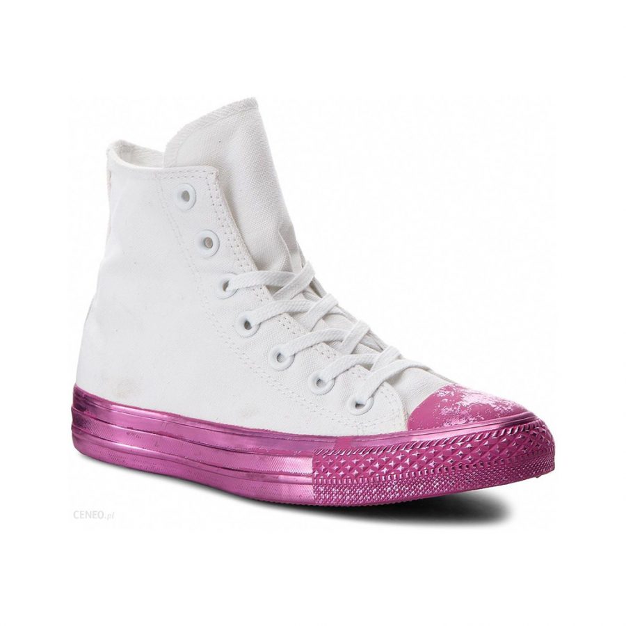 Converse all star whithe pink