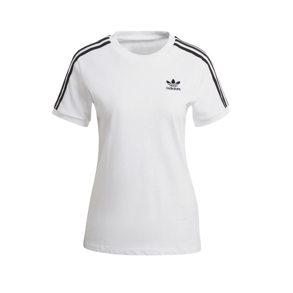 Adidas T-Shirt 3 Stripes Donna Bianco/Nero