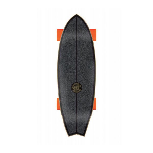Santa Cruz Flame Dot Shark Surf Skate 9.85in x 31.52in Carver CX