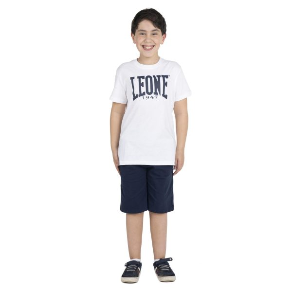 Leone Boy t-shirt short sleeves Junior OPTICAL WHITE